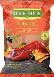 Чипсы кукурузные DELICADOS Лобстер, с кусочками оливок, 150г, картинка