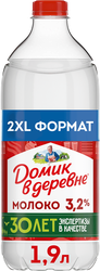Молоко пастеризованное ДОМИК В ДЕРЕВНЕ 3,2%, 1,9л, фотография