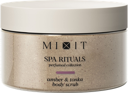 Скраб для тела MIXIT Spa Rituals сахарно-солевой с ароматом амбры и бобов тонка, 300г, вид