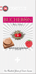 Шоколад молочный BUCHERON с малиной, 85г, изображение