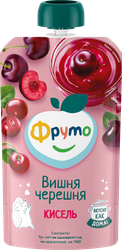 Кисель ягодный ФРУТОНЯНЯ Вишня, черешня, с 12 месяцев, 130г, детальное фото