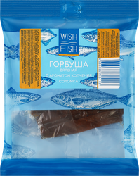 Горбуша вяленая WISH FISH с ароматом копчения, соломка, 40г, детальное фото