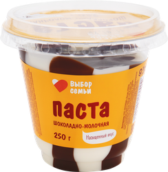 Паста ВЫБОР СЕМЬИ с молоком и какао, 250г, вид