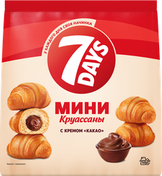 Мини-круассаны 7DAYS с кремом какао, 265г, фото