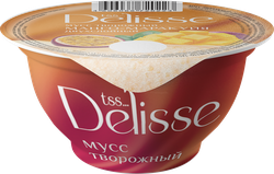 Изображение товара Мусс творожный DELISSE Манго, маракуйя двухслойный 2,3%, без змж, 125г