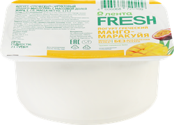 Йогурт ЛЕНТА FRESH Греческий Манго, маракуйя 3,4%, без змж, 125г, фотография