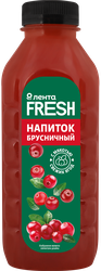 Напиток брусничный ЛЕНТА FRESH, 500 мл, крупный план