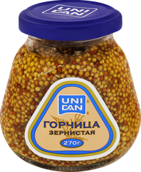 Горчица UNI DAN Зернистая, 270г, фото