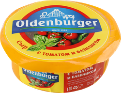 Сыр OLDENBURGER с томатом и базиликом 45%, без змж, 350г, вид