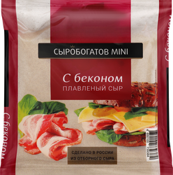 Изображение товара Сыр плавленый СЫРОБОГАТОВ Mini с беконом 45%, без змж, 112г