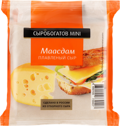 Изображение товара Сыр плавленый СЫРОБОГАТОВ Mini Маасдам 45%, без змж, 112г