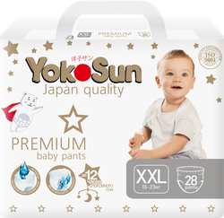 Подгузники-трусики YOKOSUN Premium XXL 15-23кг, 28шт, изображение