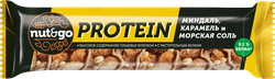 Батончик NUT&GO Protein, миндаль, карамель и морская соль, 40г, вид