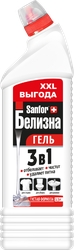 Средство чистящее SANFOR Белизна гель, с комплексным действием, 1,5л, крупный план