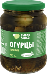 Огурцы соленые ВЫБОР СЕМЬИ бочковые, 720мл, фото