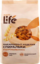 Макароны безглютеновые ЛЕНТА LIFE Спиральки, из кукурузной муки с добавлением амарантовой, 250г, фото