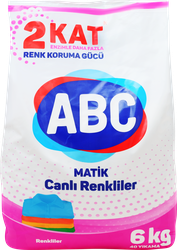 Стиральный порошок для цветного белья ABC, 6кг, крупный план
