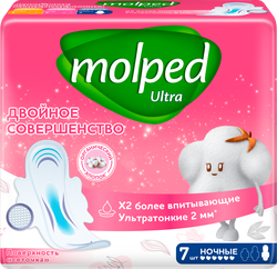Прокладки гигиенические MOLPED Ultra Night, 7шт, фото