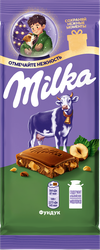 Шоколад молочный MILKA с фундуком, 80г, фото