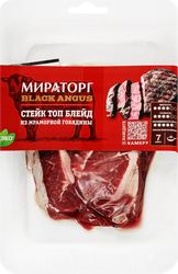 Стейк из мраморной говядины МИРАТОРГ Black Angus Топ Блейд, категория А, 240г, фото