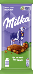 Шоколад молочный MILKA с цельным фундуком, 80г, детальное фото