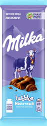 Шоколад молочный MILKA Bubbles Пористый, 72г, изображение