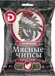 Продукт сыровяленый из мяса птицы ДЫМОВ Чипсы с индейкой, экстра, нарезка, 25г, детальное фото