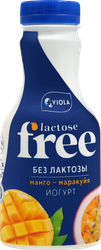 Йогурт питьевой VIOLA Free Манго, маракуйя безлактозный 1,1%, без змж, 270г, фотография