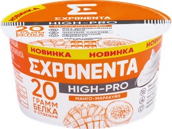 Продукт высокобелковый кисломолочный EXPONENTA High-Pro Манго, маракуйя, без змж, 160г, детальное фото