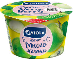 Йогурт VIOLA Very Berry с зеленым яблоком 2,6%, без змж, 180г, изображение