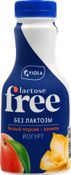 Изображение товара Йогурт питьевой VIOLA Free Белый персик, ваниль безлактозный 1,1%, без змж, 270г