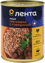 Каша гречневая ЛЕНТА с говядиной, 340г, изображение