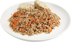 Биточки паровые ВКУСНО ЖИТЬ с гречкой и овощами, 250г, фотография