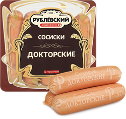 Сосиски РУБЛЁВСКИЙ Докторские, категория В, 430г, фото