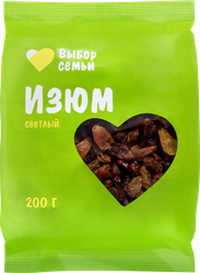 Изюм светлый ВЫБОР СЕМЬИ, 200г, изображение