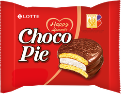 Печенье LOTTE Choco Pie глазированное, 28г, крупный план