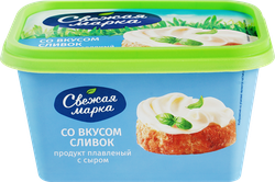 Продукт плавленый с сыром СВЕЖАЯ МАРКА со вкусом сливок 60%, с змж, 350г, фото