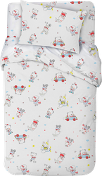 Комплект постельного белья детский LITTLE TIMES для детской кроватки, бязь, крупный план