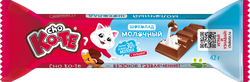 Батончик шоколадный CHO KO-TE с молочной начинкой, 42г, вид