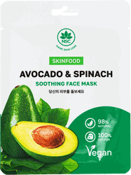Маска тканевая NAME SKIN CARE Skinfood Авокадо и шпинат, 22г, фото