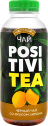 Изображение товара Напиток POSITIVITEA Черный чай со вкусом лимона негазированный, 0.4л