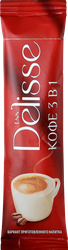 Напиток кофейный растворимый DELISSE 3в1 порошкообразный, 14г, картинка