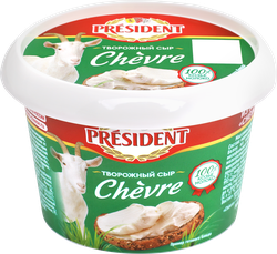 Изображение товара Сыр творожный PRESIDENT Chevre из козьего молока 65%, без змж, 140г