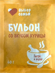 Бульон ВЫБОР СЕМЬИ со вкусом курицы, 60г, изображение