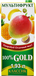 Напиток сокосодержащий 100% GOLD Classic Мультифрукт, 1.93л, фото