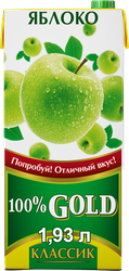 Напиток сокосодержащий 100% GOLD Classic Яблоко, 1.93л, фото