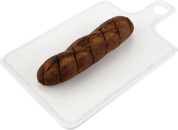 Мини-багет темный с чесночным маслом, 140г, изображение