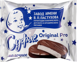 Суфле молочное ЗАВОД ИМЕНИ ПАСТУХОВА Original с ванилью в молочном бельгийском шоколаде, без змж, 30г, детальное фото