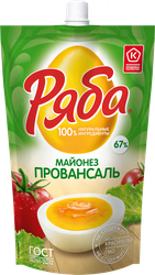 Майонез РЯБА Провансаль 67%, 350г, фото