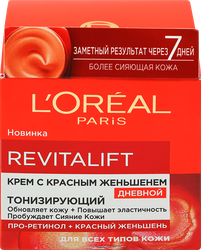 Крем дневной для лица L'OREAL Paris Ревиталифт с красным женьшенем, 50мл, детальное фото